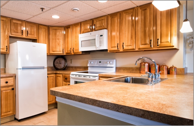 Cadbury kitchen area assisted living and Memory Care counters